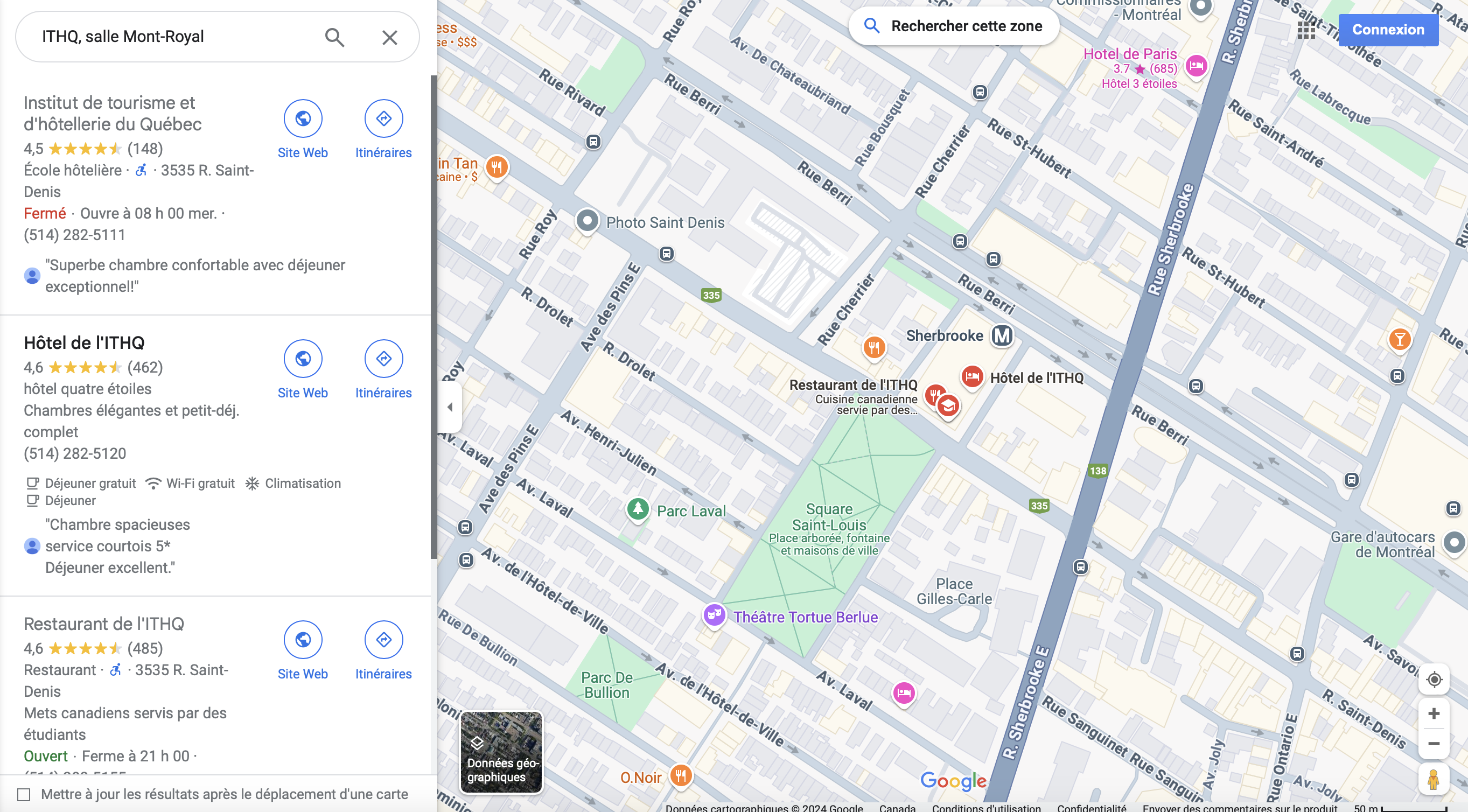 Campus map for conference dinner for SAC